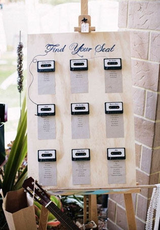 план рассадки гостей в стиле ретро