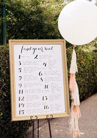 план рассадки гостей в классическом стиле