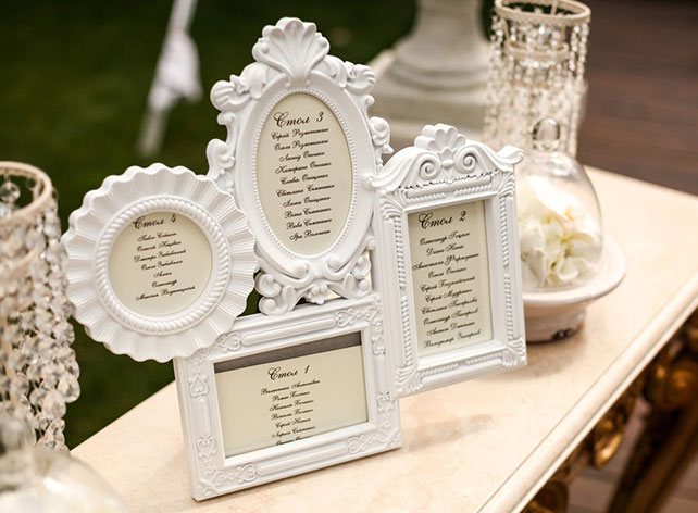 план рассадки гостей в винтажном стиле