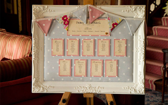 план рассадки гостей в винтажном стиле