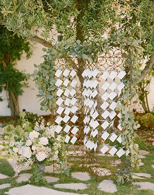 план рассадки гостей в винтажном стиле