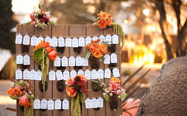 план рассадки гостей в рустикальном стиле