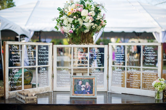 план рассадки гостей в рустикальном стиле