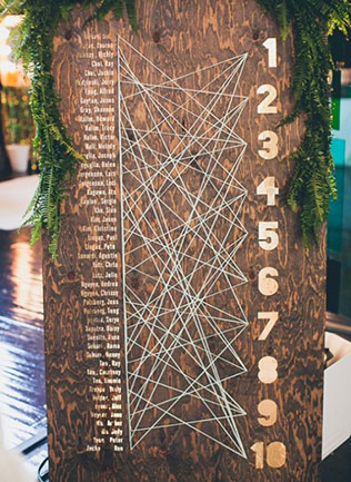 план рассадки гостей в рустикальном стиле