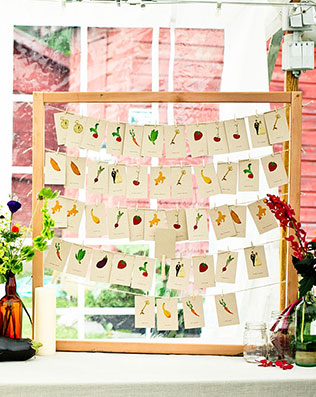 план рассадки гостей в рустикальном стиле