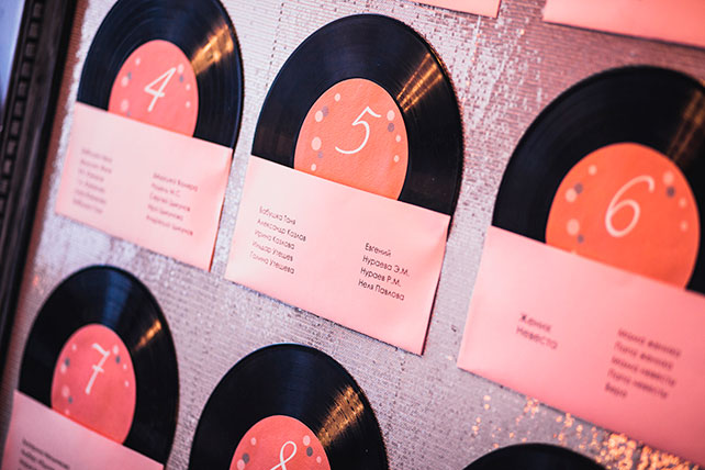 план рассадки гостей в стиле ретро