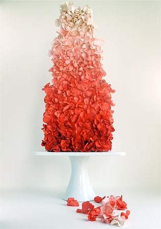 свадебные торты омбре