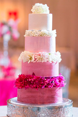 свадебные торты омбре