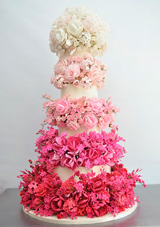 свадебные торты омбре