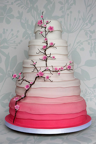 свадебные торты омбре