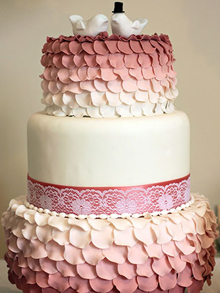 свадебные торты омбре