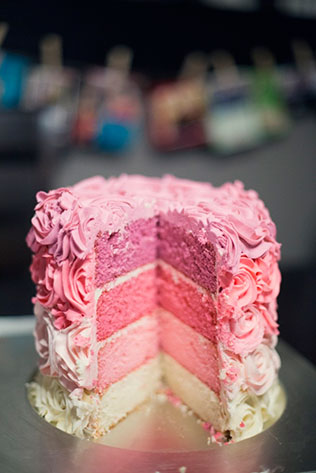 свадебные торты омбре