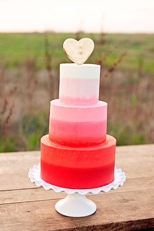 свадебные торты омбре