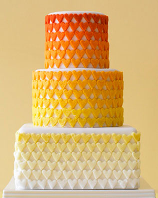свадебные торты омбре