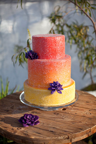 свадебные торты омбре