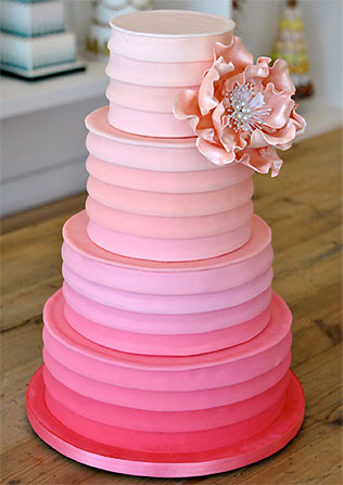 свадебные торты омбре