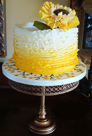 свадебные торты омбре