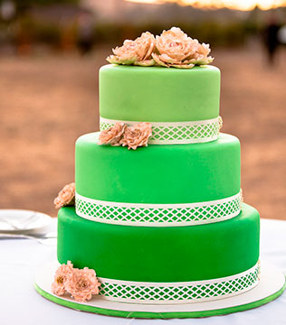 свадебные торты омбре