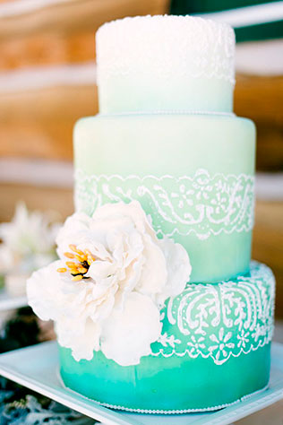 свадебные торты омбре