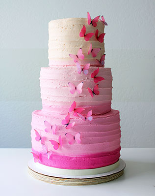 свадебные торты омбре