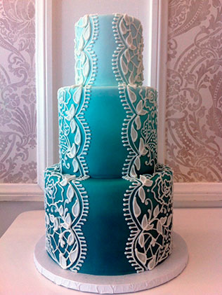 свадебные торты омбре