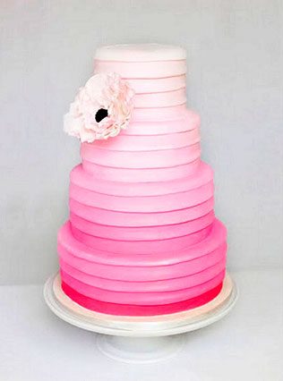 свадебные торты омбре