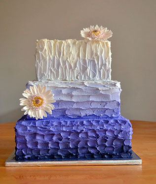 свадебные торты омбре