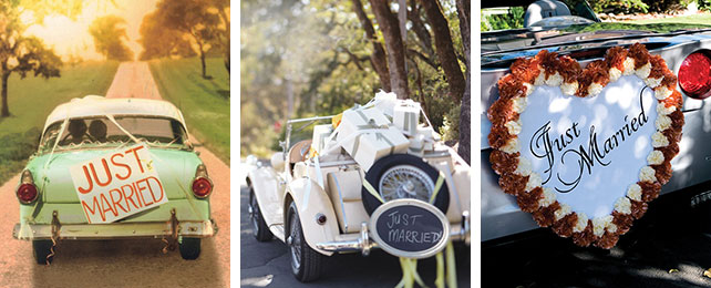 Кортеж, украшенный табличками