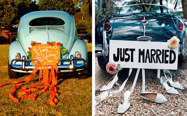 Кортеж, украшенный табличками