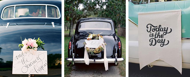 Кортеж, украшенный табличками