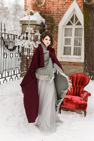 Винтажная нежность: зимняя свадебная фотосессия, образ невесты