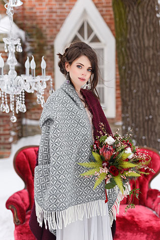 Винтажная нежность: зимняя свадебная фотосессия, образ невесты