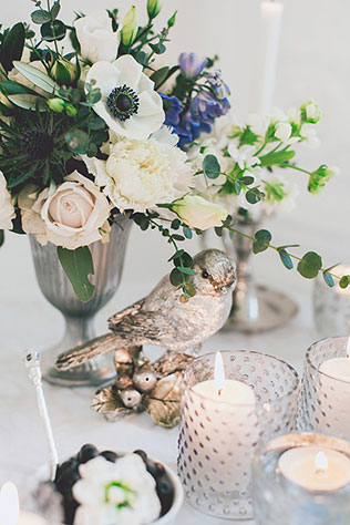 Воздушное утро невесты в голубых тонах, элементы декора