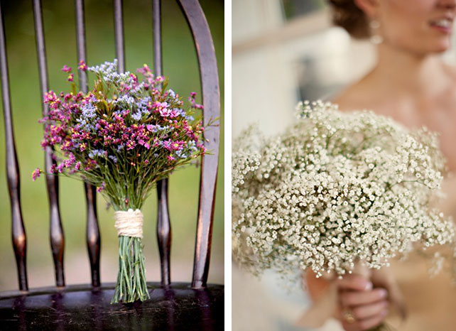 34 нежных свадебных букета из полевых цветов