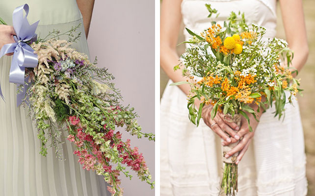 34 нежных свадебных букета из полевых цветов