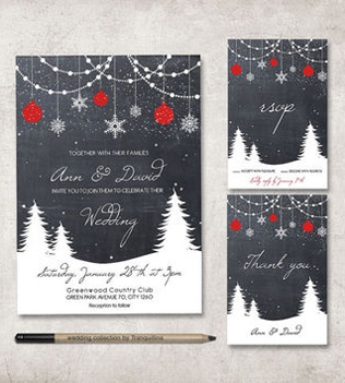 Winter Inspiration: 40 вариантов свадебной полиграфии 