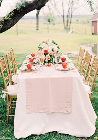 яблоки в декоре свадьбы
