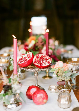 Яркий гранат: 40 идей для декора свадьбы 