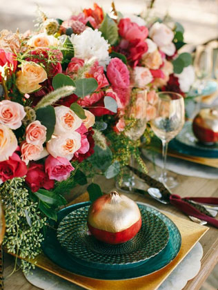 Яркий гранат: 40 идей для декора свадьбы 