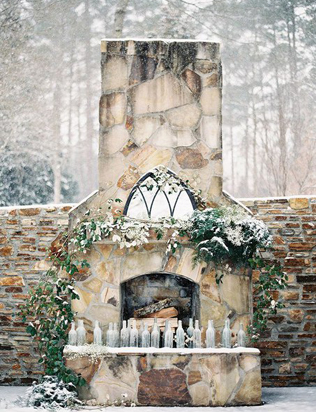 Свадьба в деталях: уютный камин 