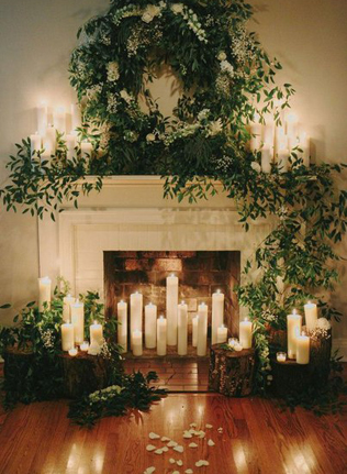 Свадьба в деталях: уютный камин 