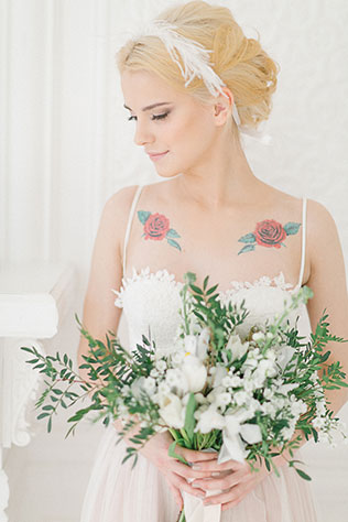 Утро невесты: завтрак балерины, невеста с букетом