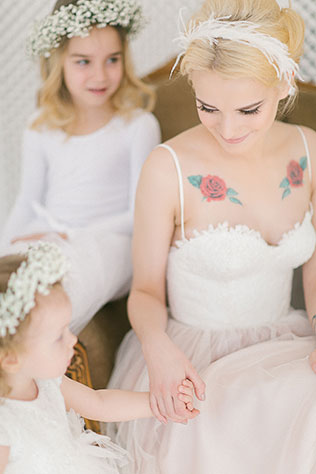 Утро невесты: завтрак балерины, невеста с детьми