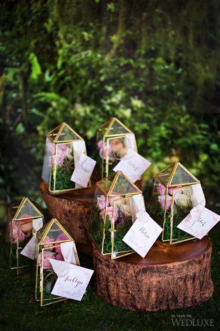 Маленький мир: зеленый террариум в свадебном оформлении 