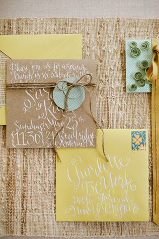 Свадьба в жёлтом цвете, приглашение