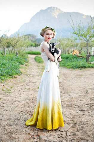 Свадьба в жёлтом цвете, невеста