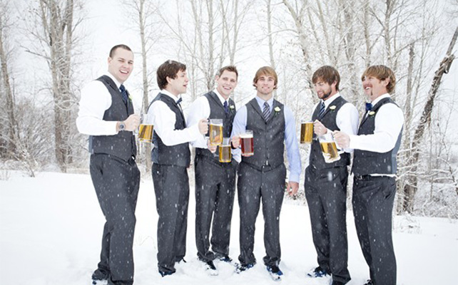 Зимнее веселье на свадьбе