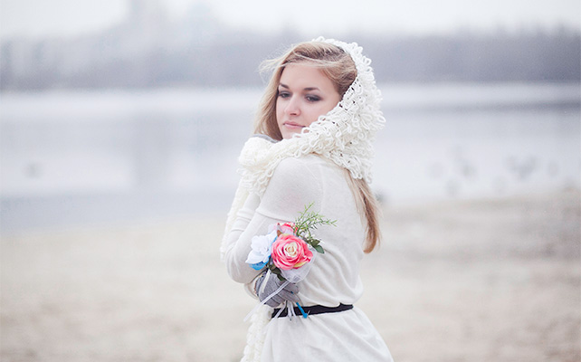 Зимняя фотосессия на свадьбе