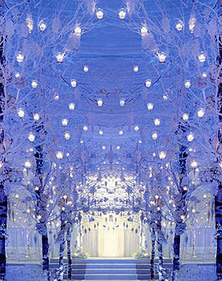 зимняя свадебная арка