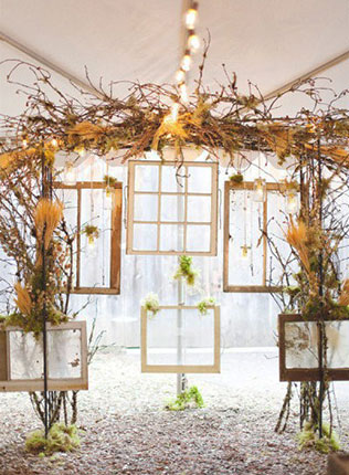 зимняя свадебная арка